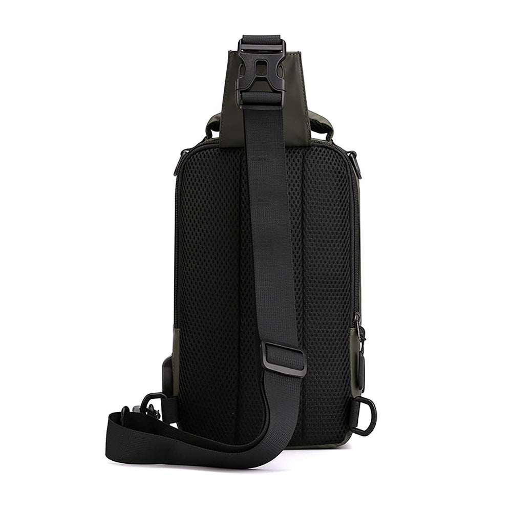 Yoanlayr sling bag adjustable strap supports left or right wear.