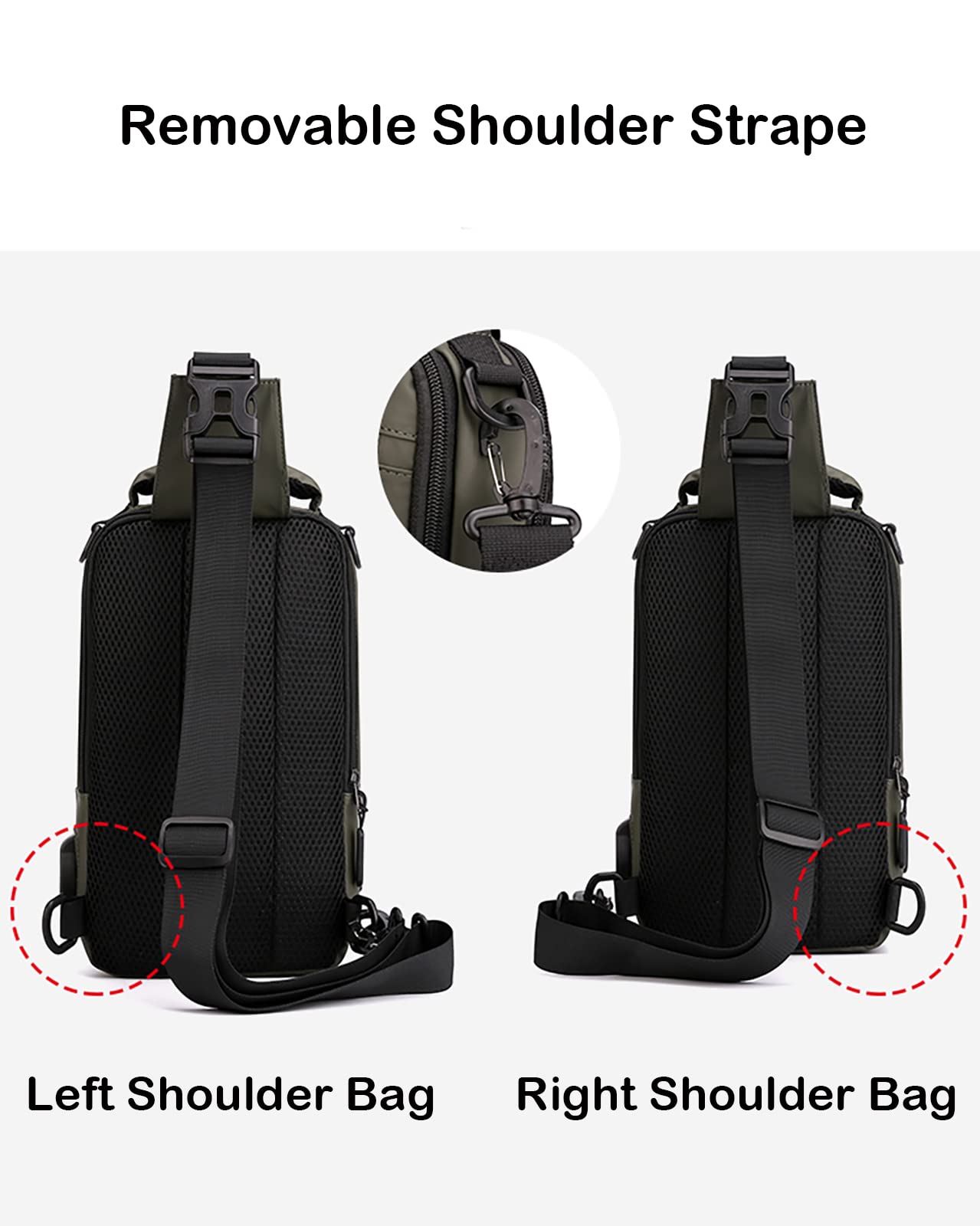 Yoanlayr sling bag waterproof nylon protects gear in light rain.