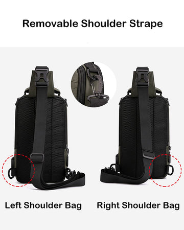 Yoanlayr sling bag waterproof nylon protects gear in light rain.