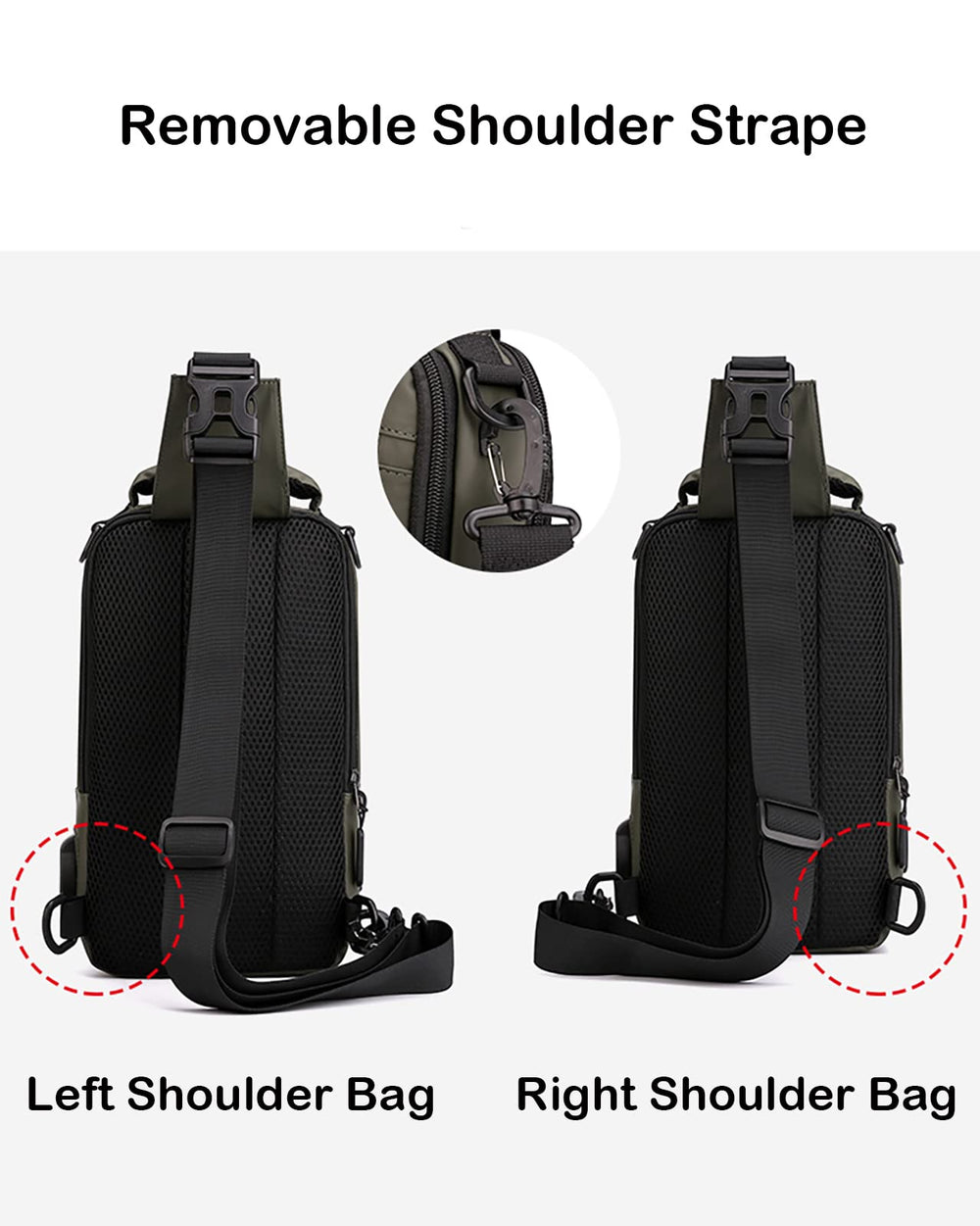 Yoanlayr sling bag waterproof nylon protects gear in light rain.