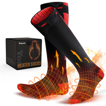 Yoassi heated socks app control feature for customizable warmth on the go.