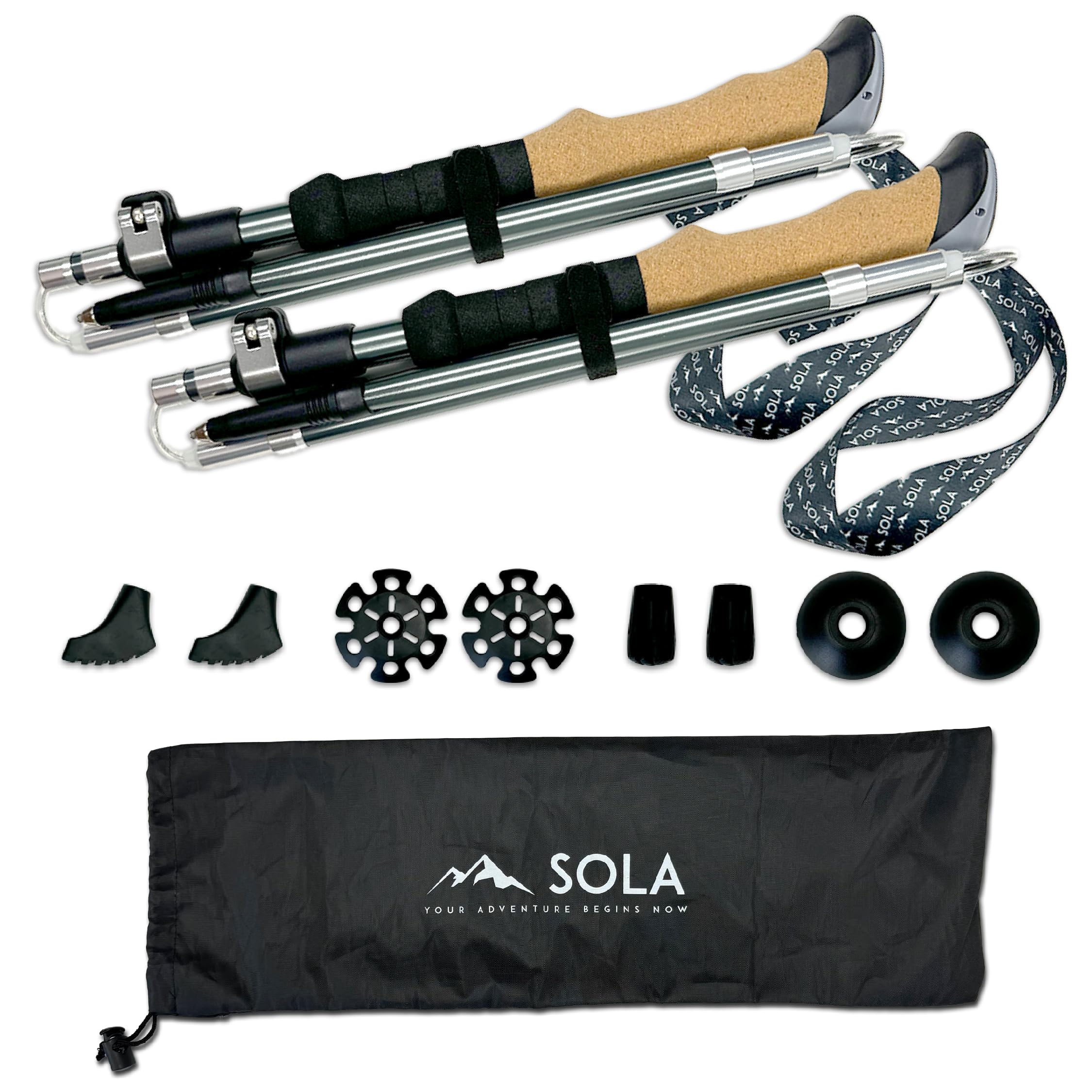 Yocaher SOLA trekking poles collapsible design for easy packing and transport