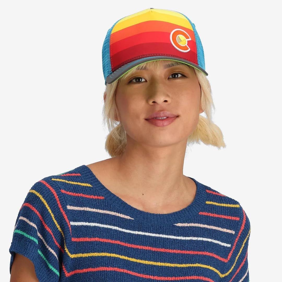YoColorado Colorado Pride hat worn in forest setting for durable outdoor wear.