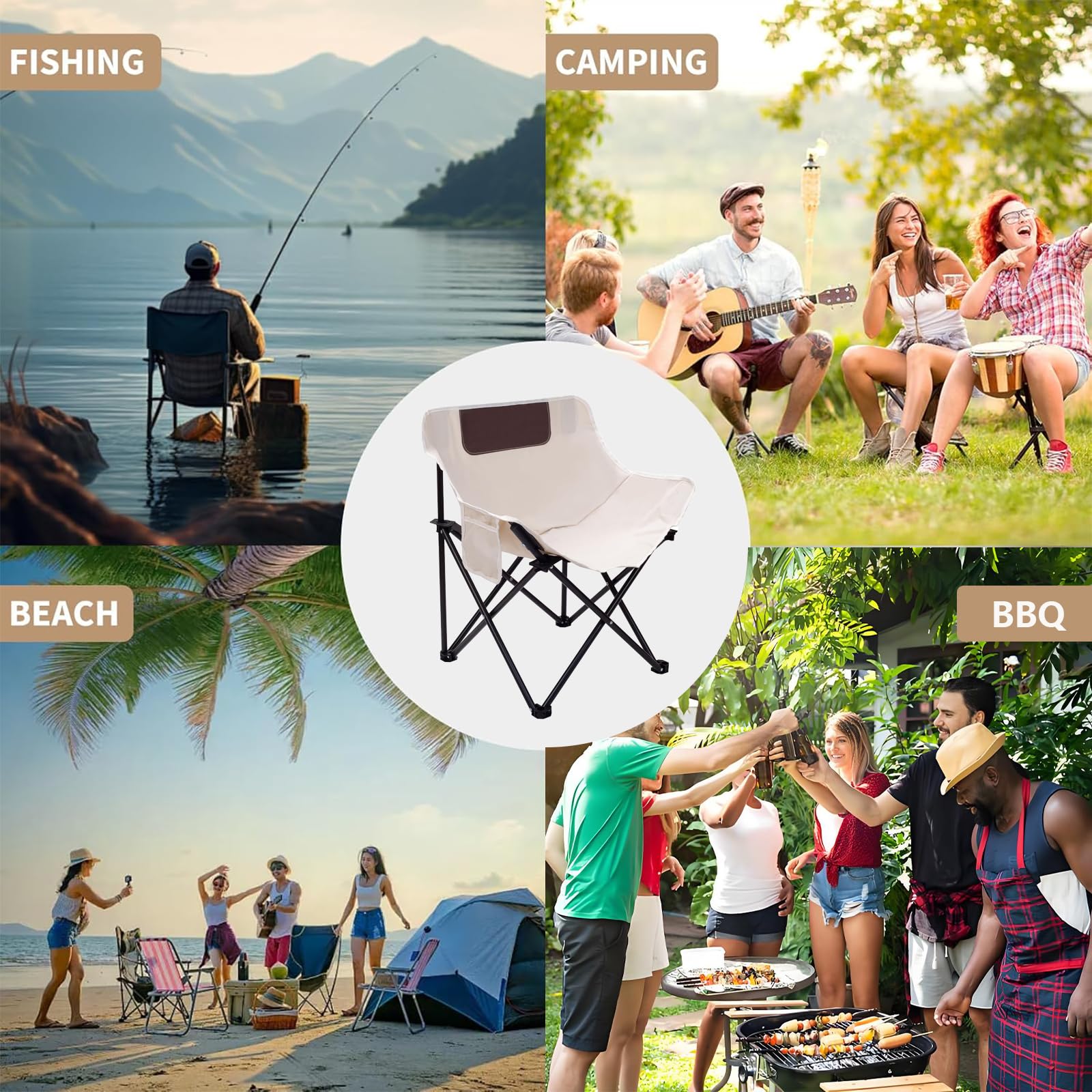 YODIHOT all-scene chair suitable for beach, tailgate, or backyard.