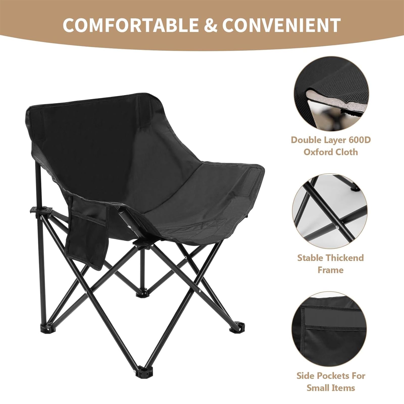 YODIHOT heavy-duty chair supports up to 330 lbs securely.