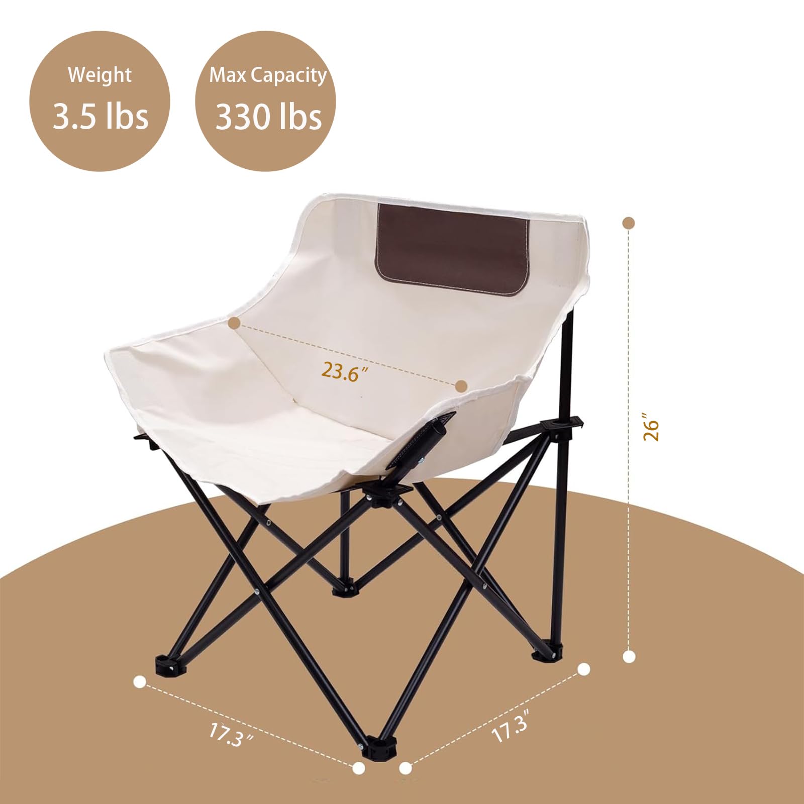 YODIHOT padded-seat folding chair delivers ergonomic comfort.