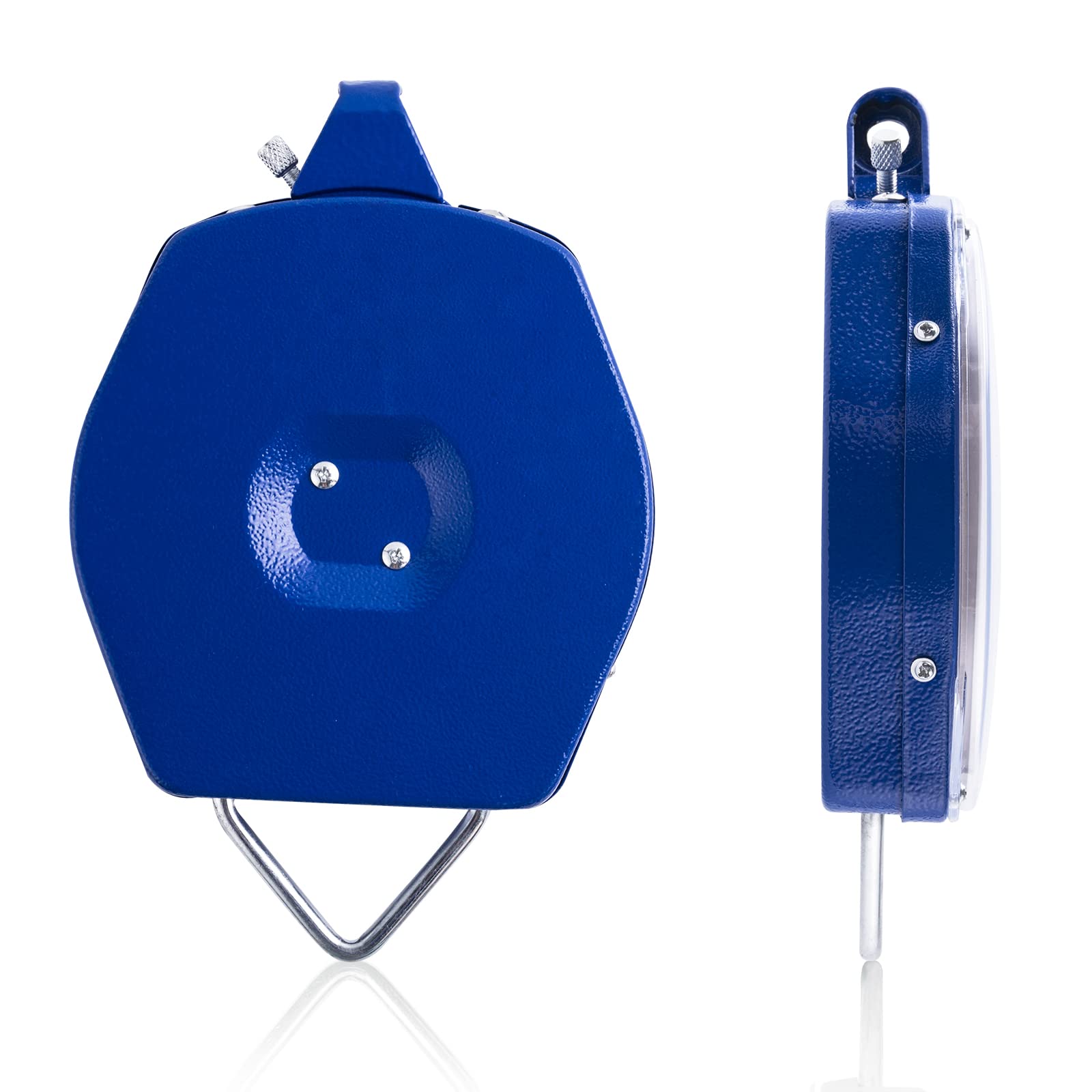 Portable no-battery hanging scale with tare adjustment