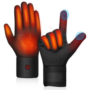 YOHELK heated gloves back hand heat for winter rides