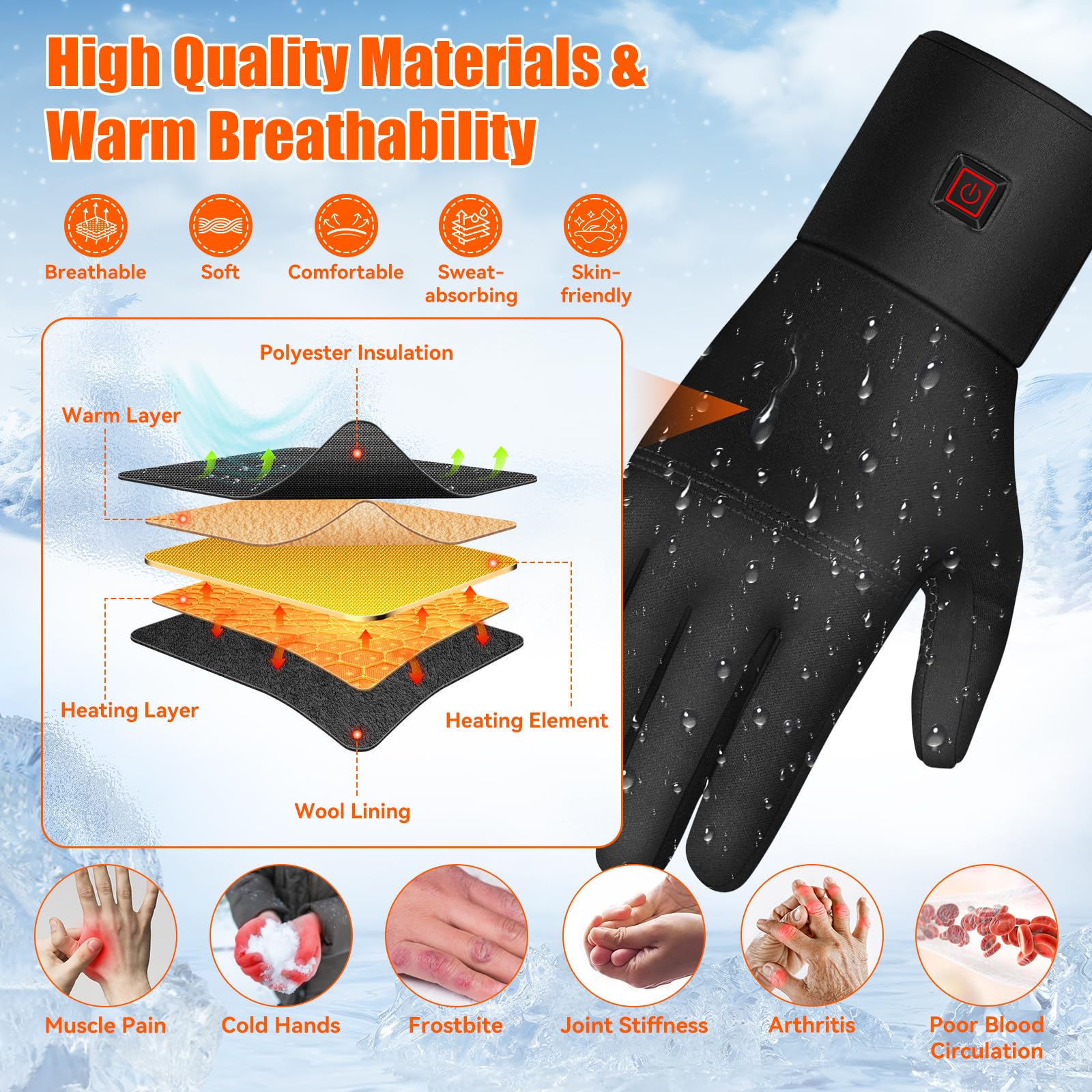 YOHELK heated gloves touchscreen-ready fingers for device use outside