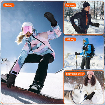 YOHELK heated gloves ideal for winter activities like skiing