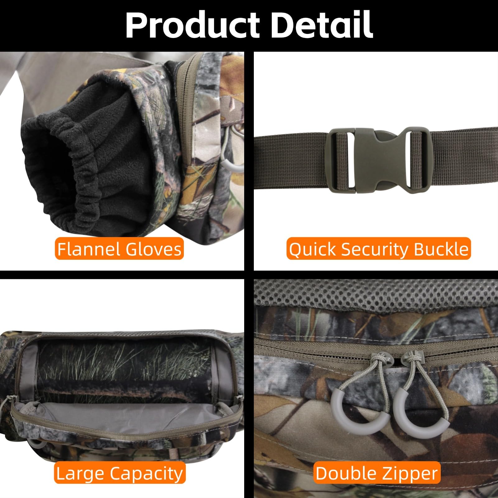 Yoidesu winter gear waist pack supporting camping and fishing trips.