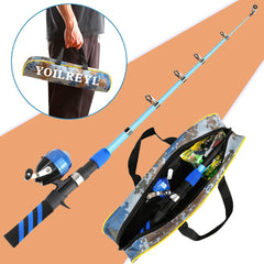 Yoilreyl collapsible telescopic fishing pole saves space and travels easily.
