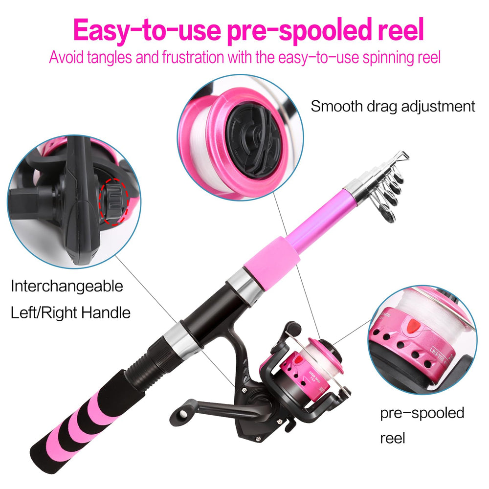 Yoilreyl pre-spooled line simplifies setup for first-time users and youth anglers.