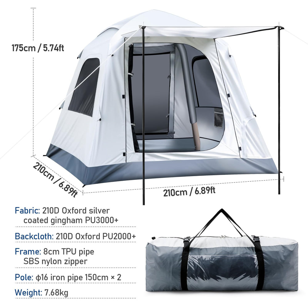 Yoking automatic inflatable tent waterproof Oxford fabric delivers rain protection with UV comfort.