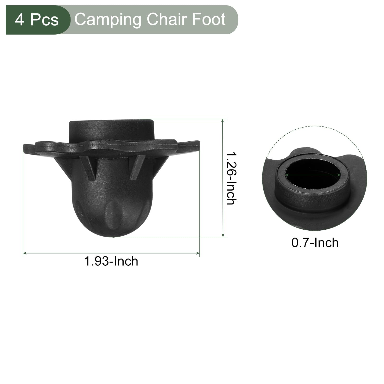 YOKIVE chair feet anti-slip on soft ground keeps your seat steady on grass.