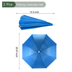 YOKIVE umbrella hat folded compact blue for travel and easy packing.