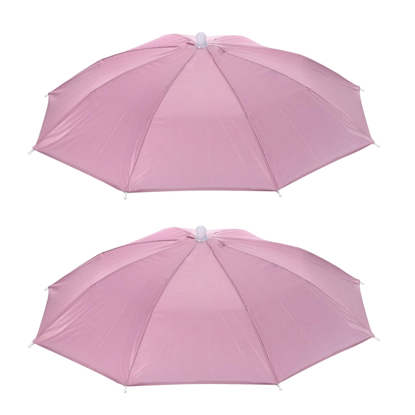 Yokive umbrella hat pink open provides sun and rain coverage on the go.