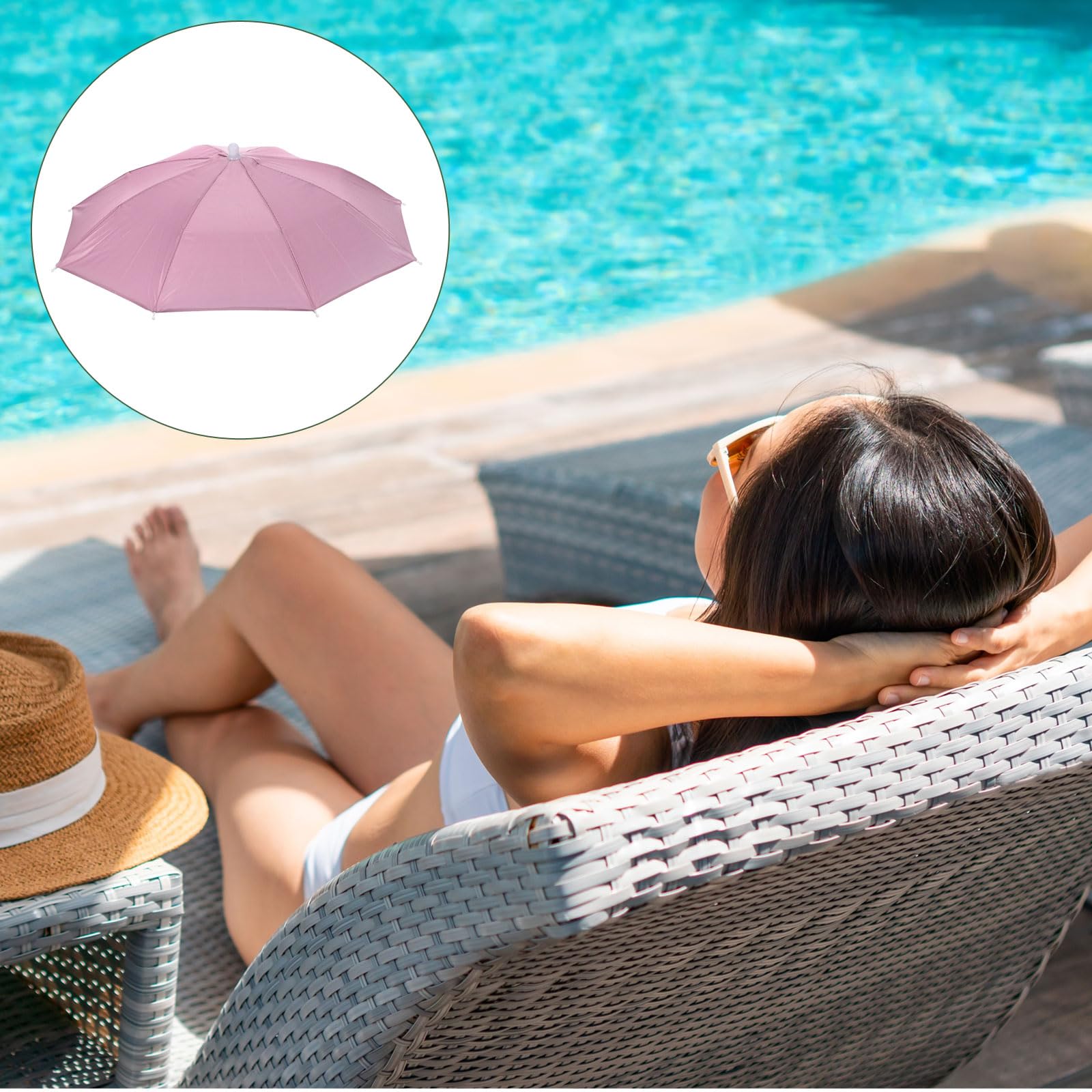 Yokive umbrella hat provides hands-free sun and rain protection during outdoor activities.