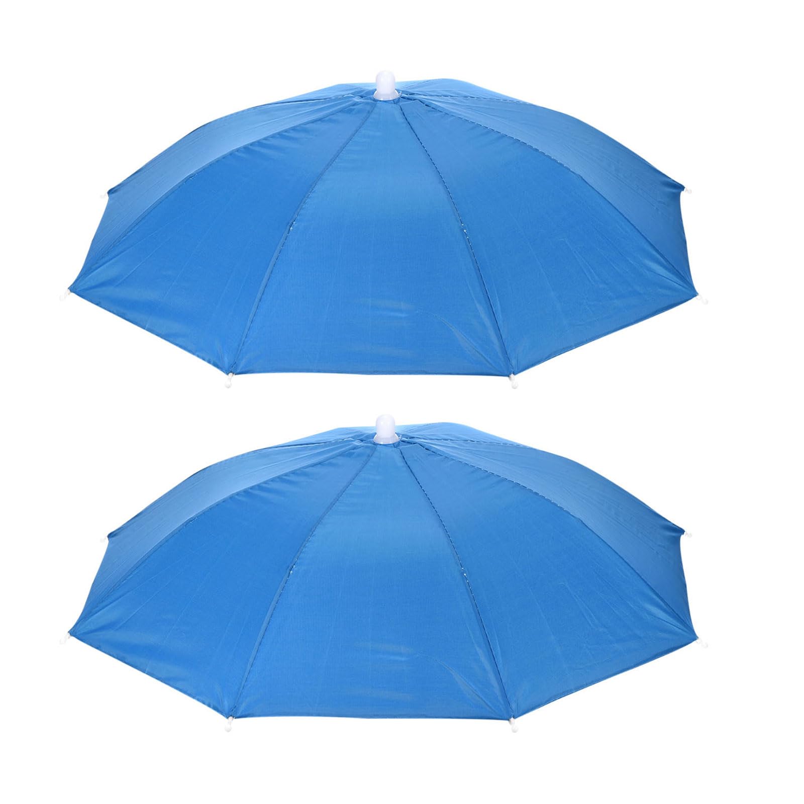 YOKIVE umbrella hat two-pack in blue for hands-free sun and rain protection.