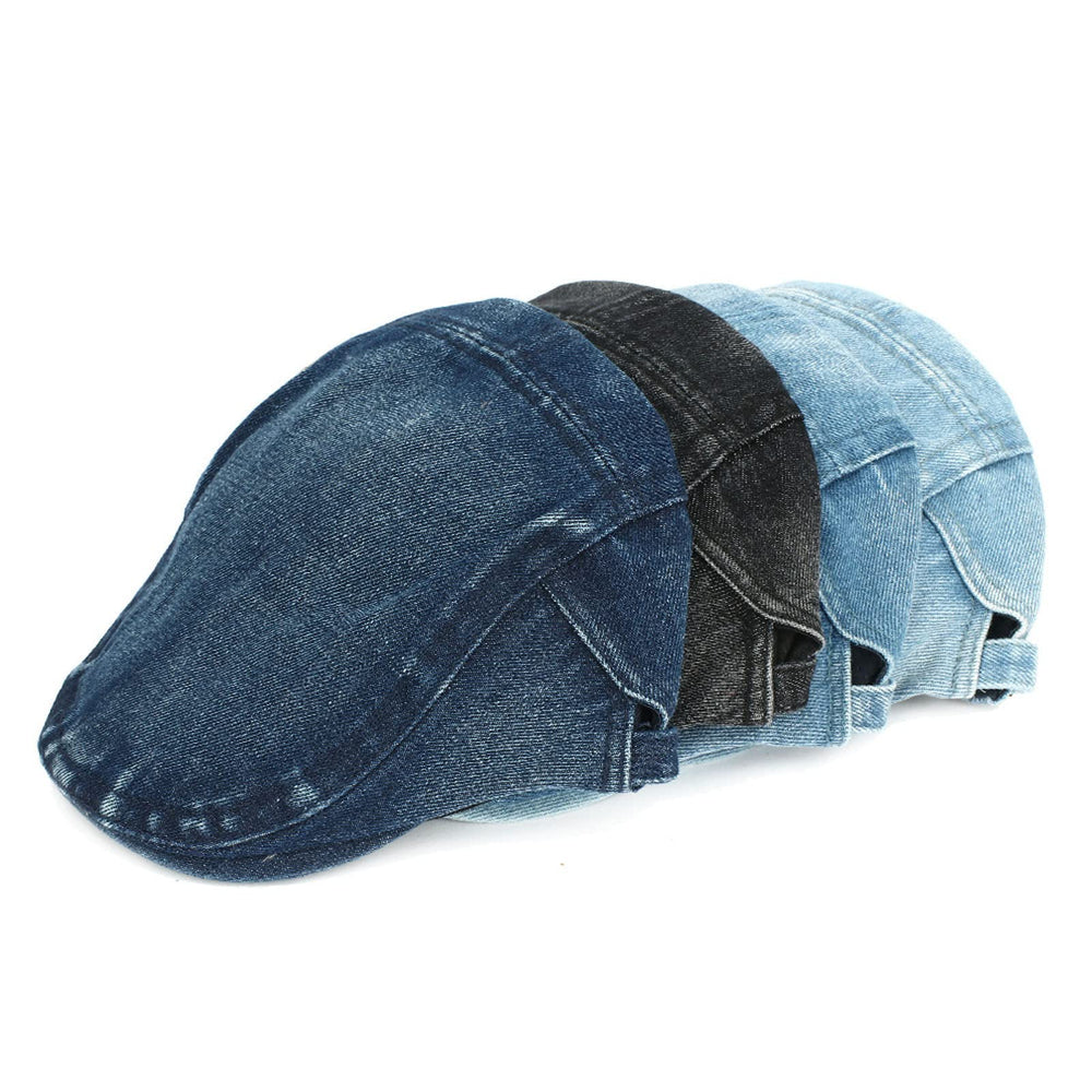 YOLAI cotton flat cap on model showcases lightweight summer comfort