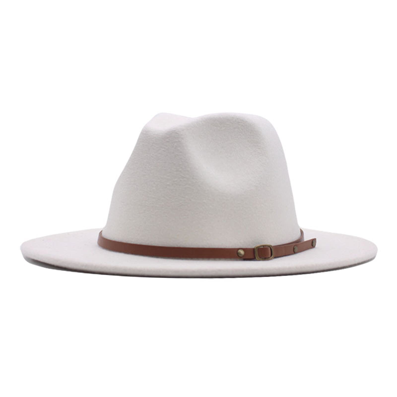 YOLAI red fedora with belt, a bold finish for outfits.