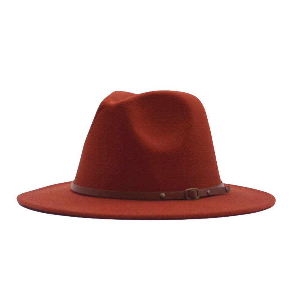 YOLAI two-tone Panama hat with belt detail, versatile for casual to dressy looks.