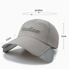 YOLAI sun hat – side view highlighting breathable design for hiking.