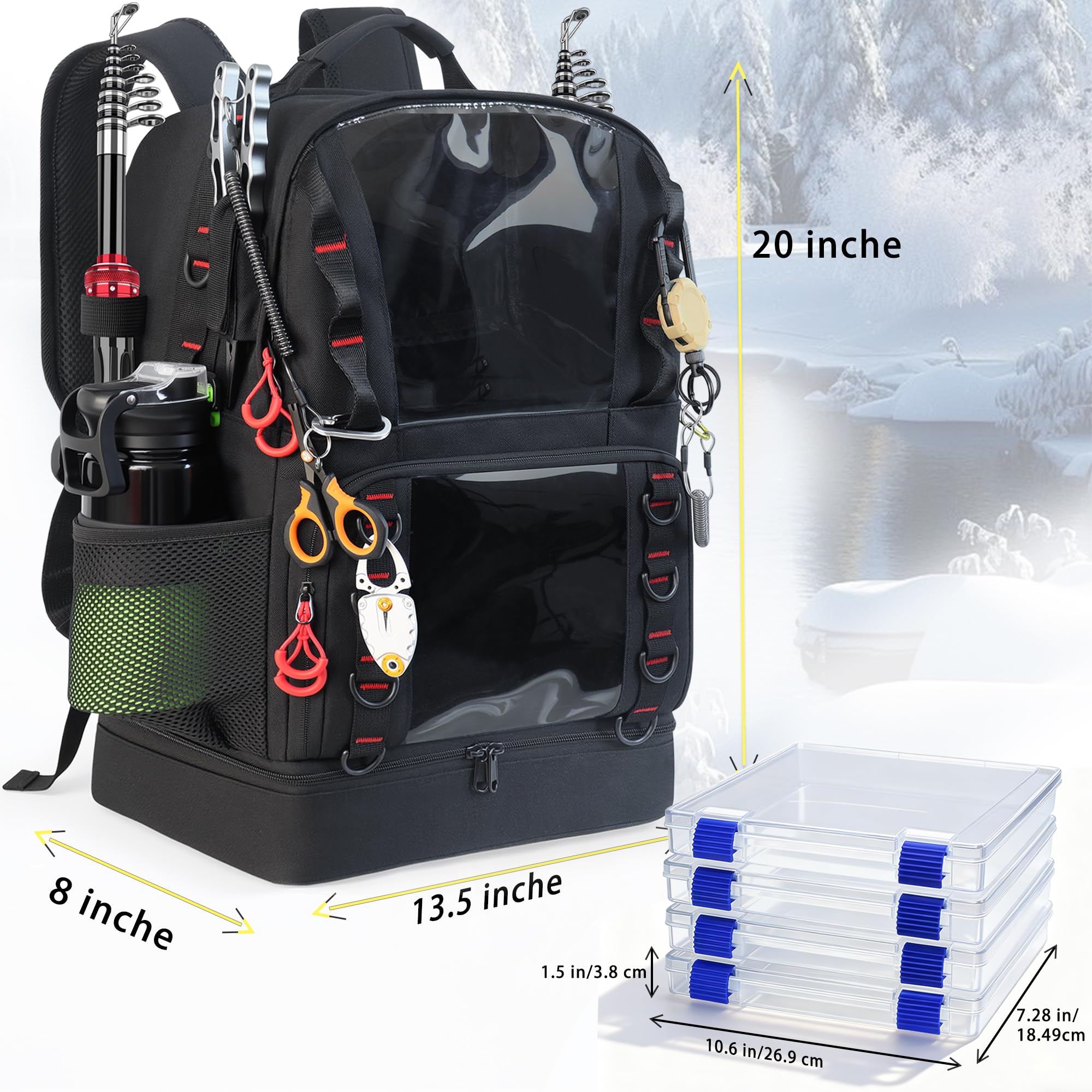 Backpack cooler compartment with insulated lining