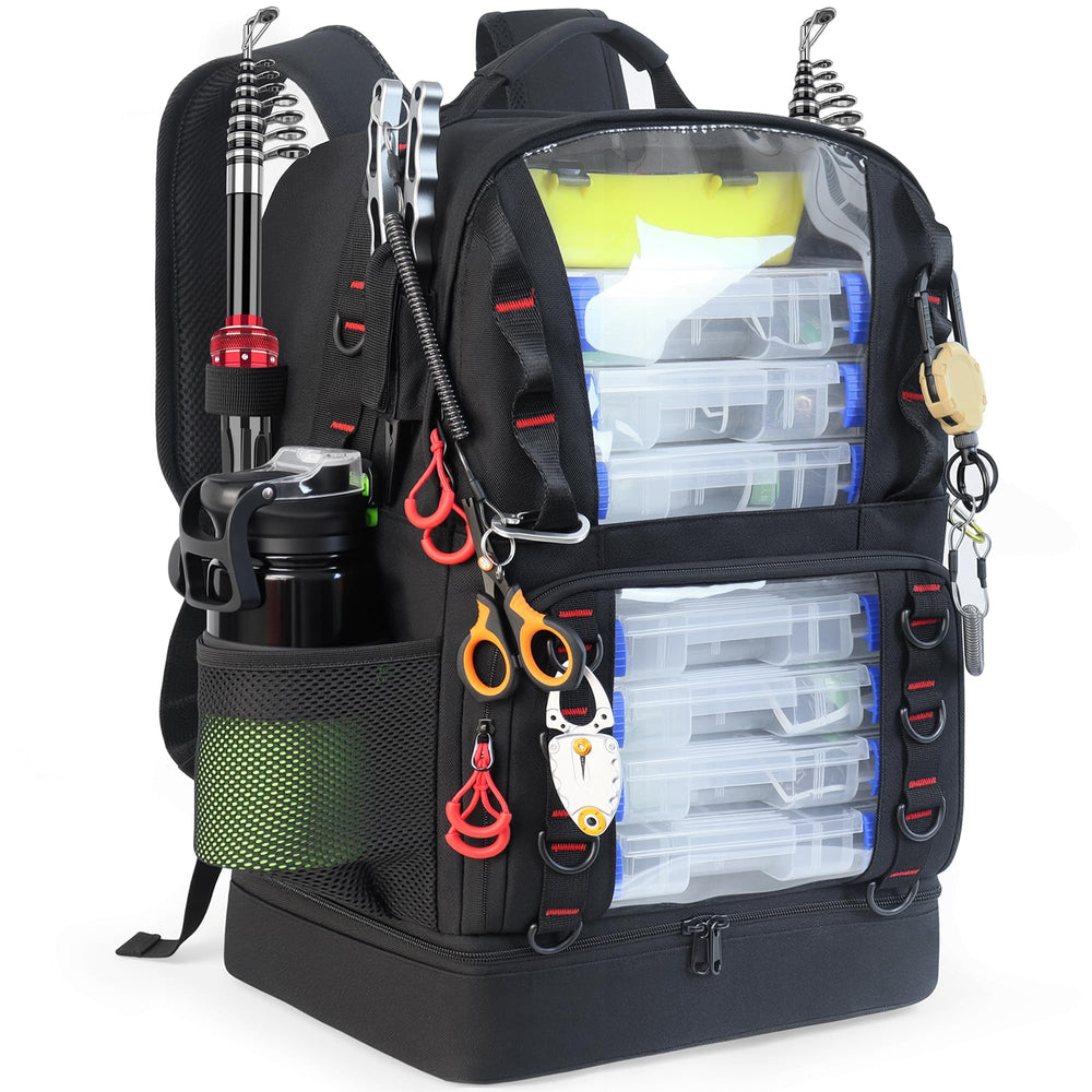 YOLIBON 45L fishing tackle backpack - front view