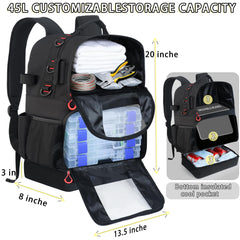 Backpack with ergonomic straps and padded back panel