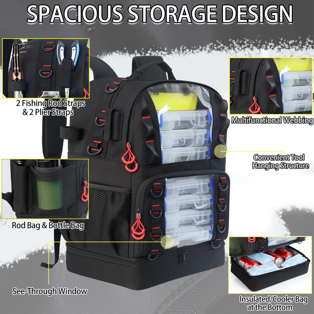 Main compartment with removable divider for adjustable storage