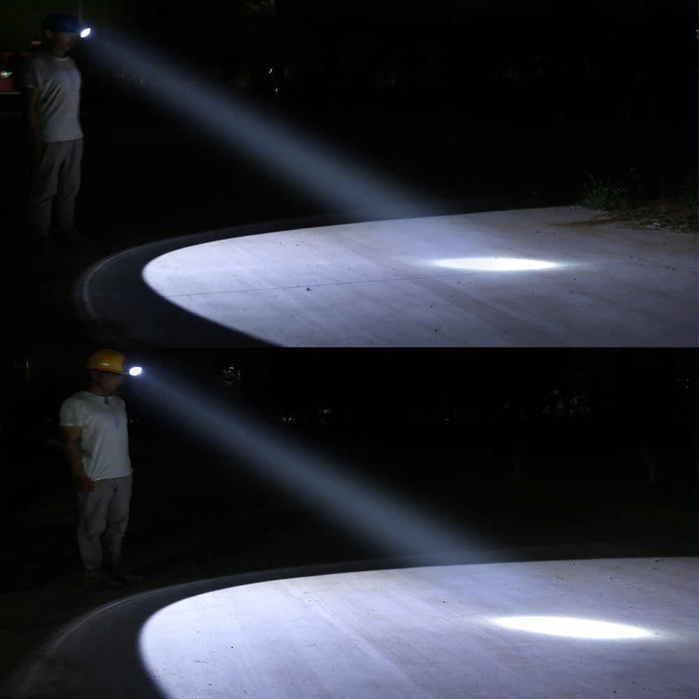 Yongkist headlamp in dark mining site demonstrates reliable visibility for night work.