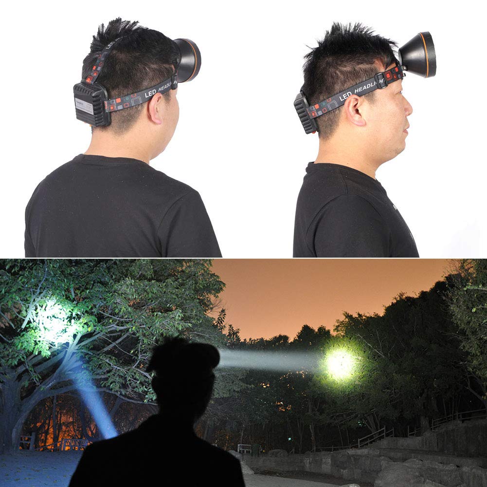 Yongkist headlamp with adjustable headband for secure all-day comfort during work or trail use