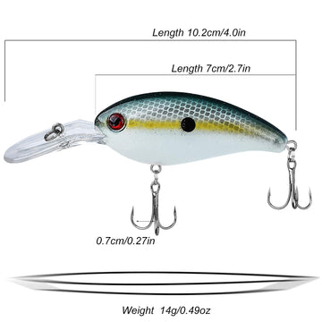 Crankbait with metal ball inside for stable barycenter and long casts
