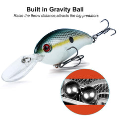Close-up of YONGZHI swimbait crankbait showing colors