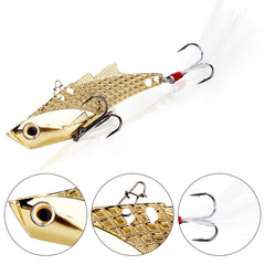 Close-up of feather accents on YONGZHI spinner blade lure