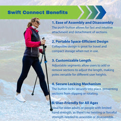 York Nordic Motivator adjustable height up to seven feet for versatile users.