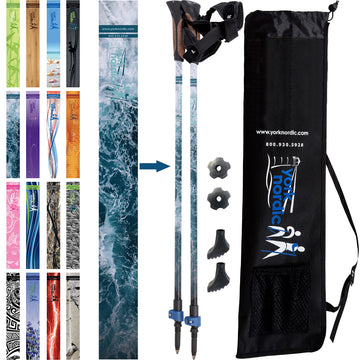York Nordic official Nordic walking poles two-pack for stable outdoor walks