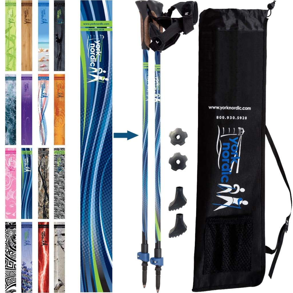 York Nordic official Nordic walking poles with classic design for versatile walking