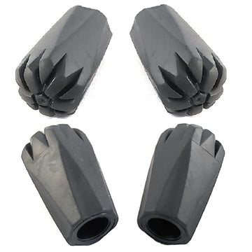 York Nordic round narrow tips pack for trekking poles with durable rubber for extended wear.