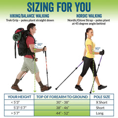 York Nordic Trek Grip with contoured strap for comfortable walking.