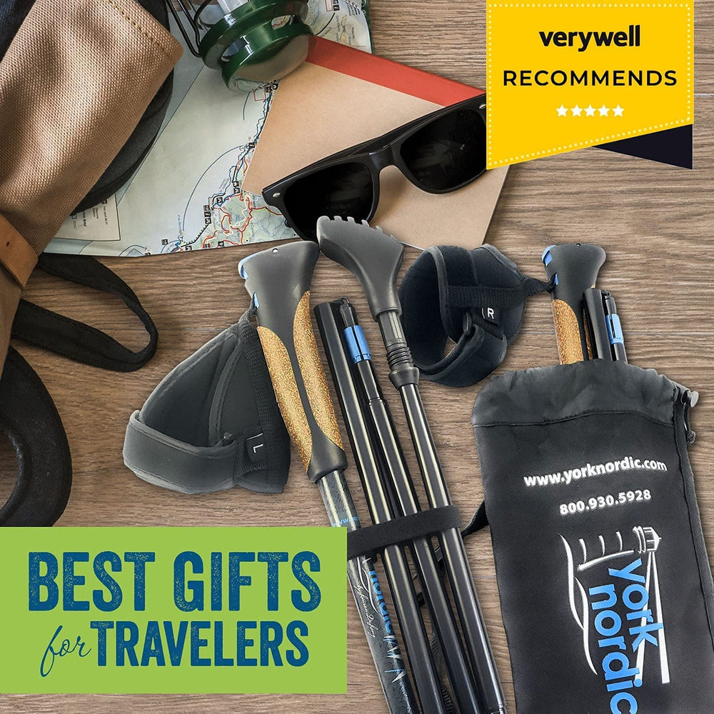 York Nordic poles are TSA carry-on friendly for travel convenience.