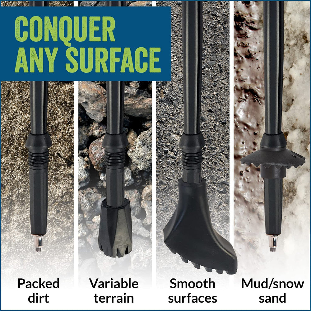 York Nordic VTread packaging showcases easy replacement to keep poles ready.
