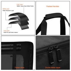 Yorkenbe bag interior with pockets and straps for wind guard and legs.