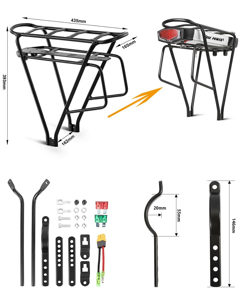 YS YOSE POWER rear rack fits disc and V-brake bikes reliably