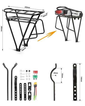 YS YOSE POWER rear rack fits disc and V-brake bikes reliably