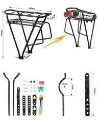 YS YOSE POWER rear rack fits disc and V-brake bikes reliably