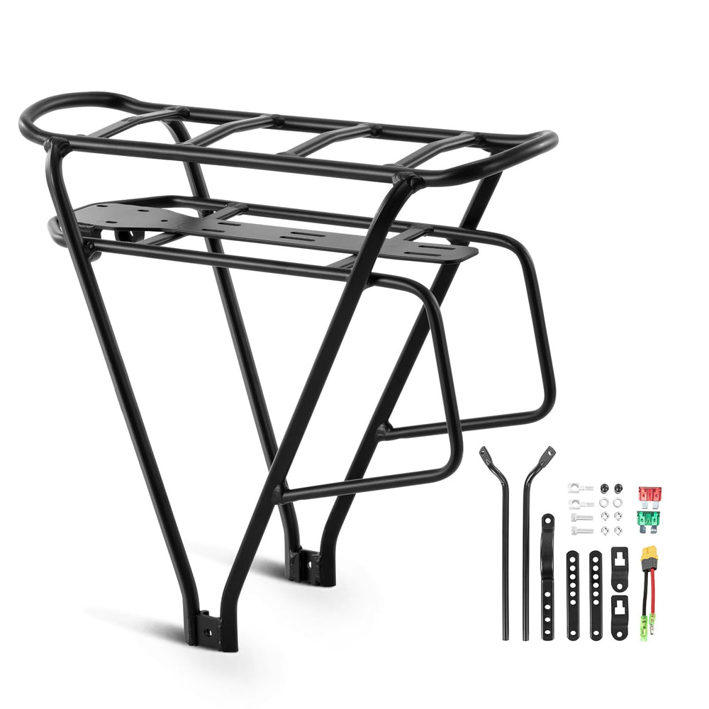 YS YOSE POWER rear rack side view for secure luggage on 26-28 inch bikes
