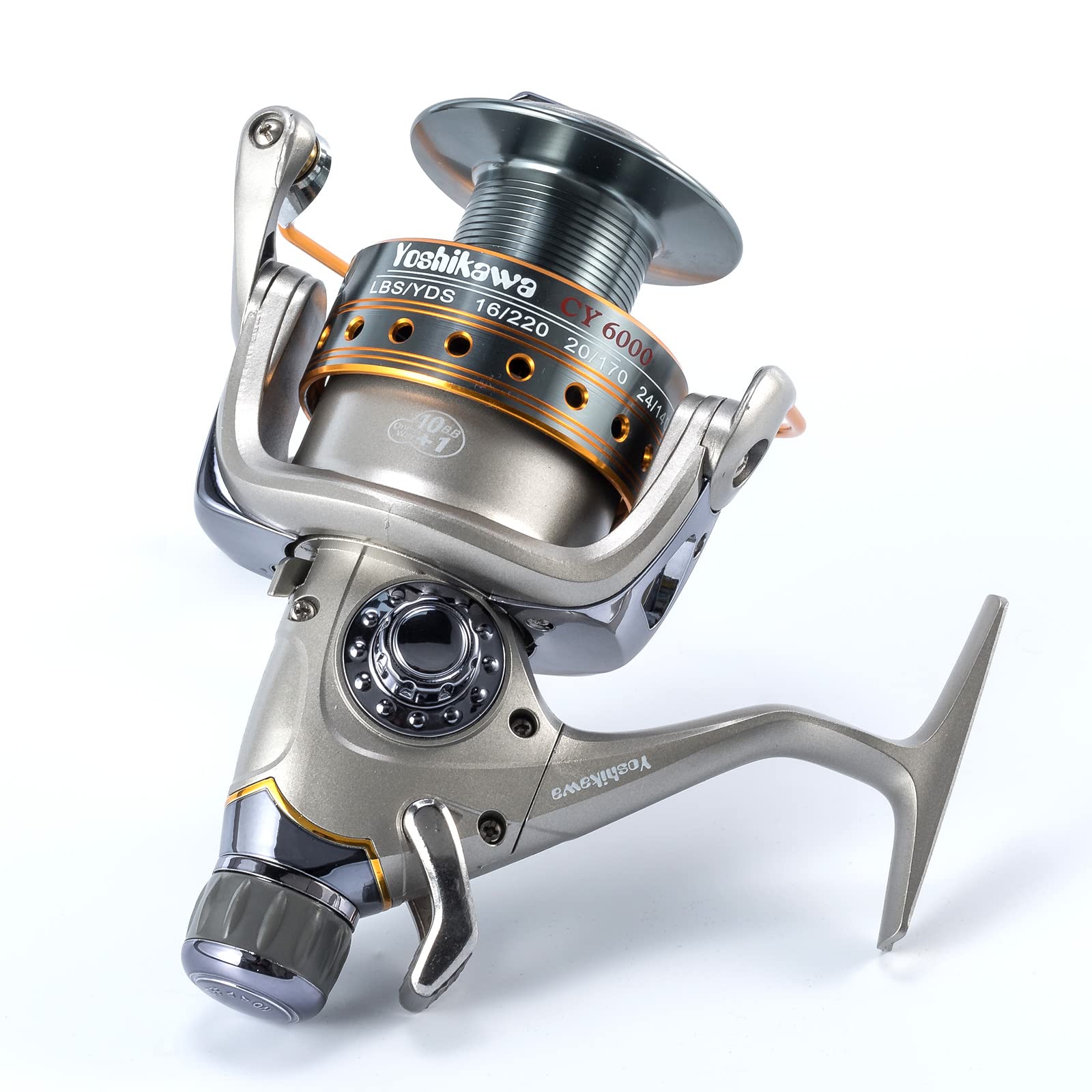 Yoshikawa Baitfeeder reel stainless steel shaft ensures durability