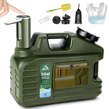 YOSN 5-gallon water jug with pump for camping and quick pours